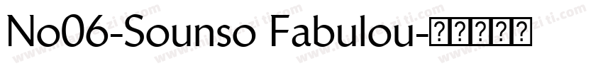 No06-Sounso Fabulou字体转换